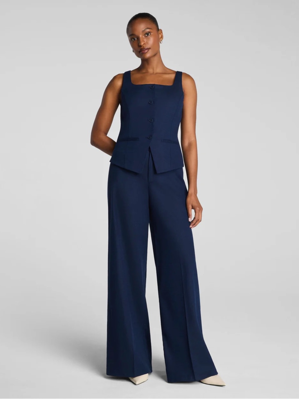 SPANX® EasyBreezy
Cotton Linen Super Wide Leg Pant and Vest Size 2X